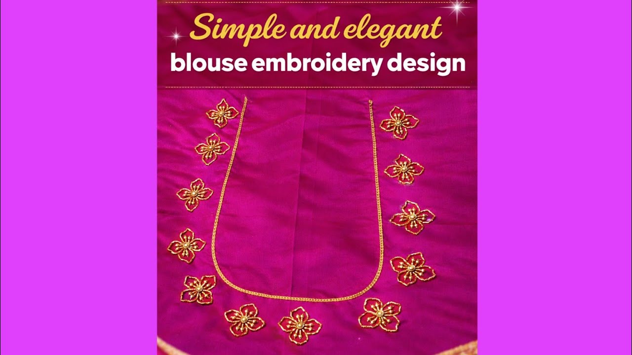 Aari Embroidery blouse neck design#handembroidery blouse design#cutbeads#Indian style 