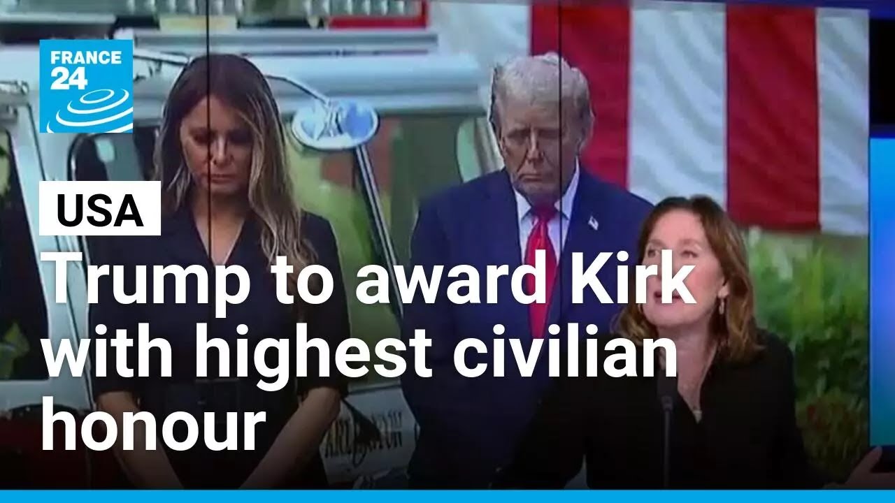 Trump says to award killed right-wing&nbsp;activist with highest civilian honour &bull; FRANCE 24 English