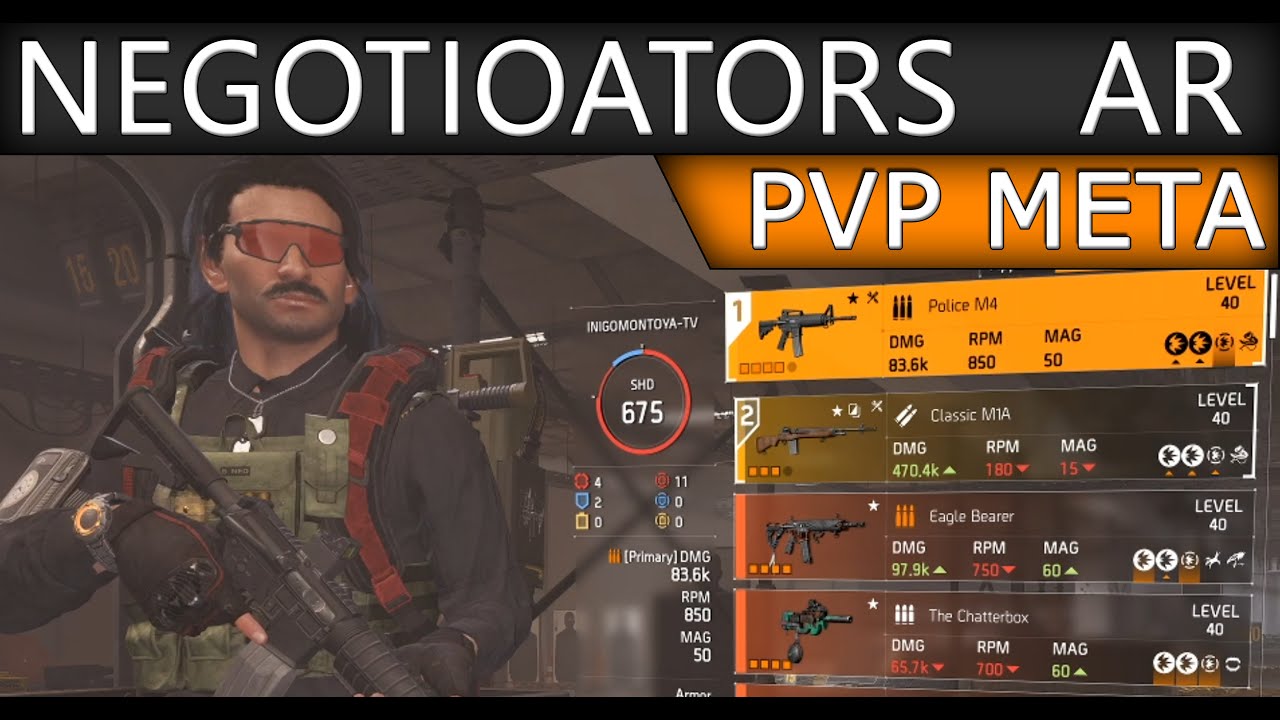 Division 2 - AR PVP META - Negotiators In Depth Build Guide - Assault Rifle - WONY