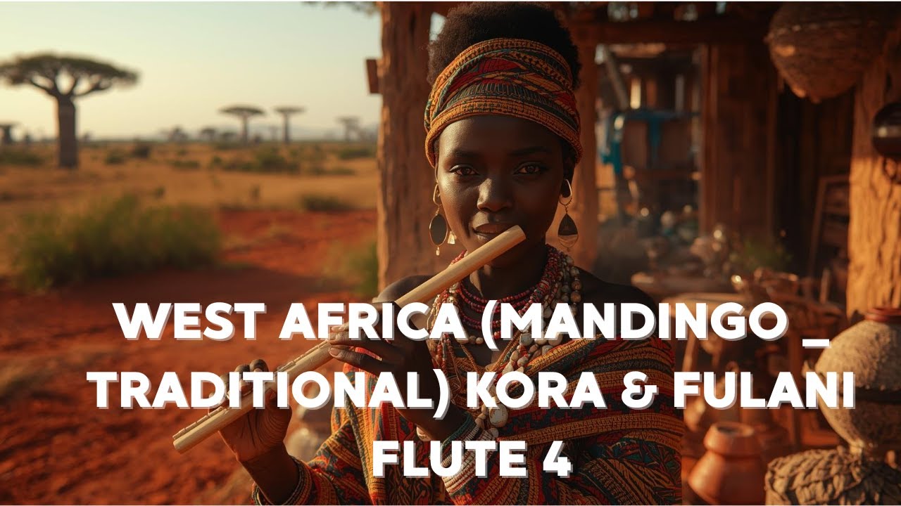 West Africa (Mandingo _ Traditional) kora & Fulani flute 4