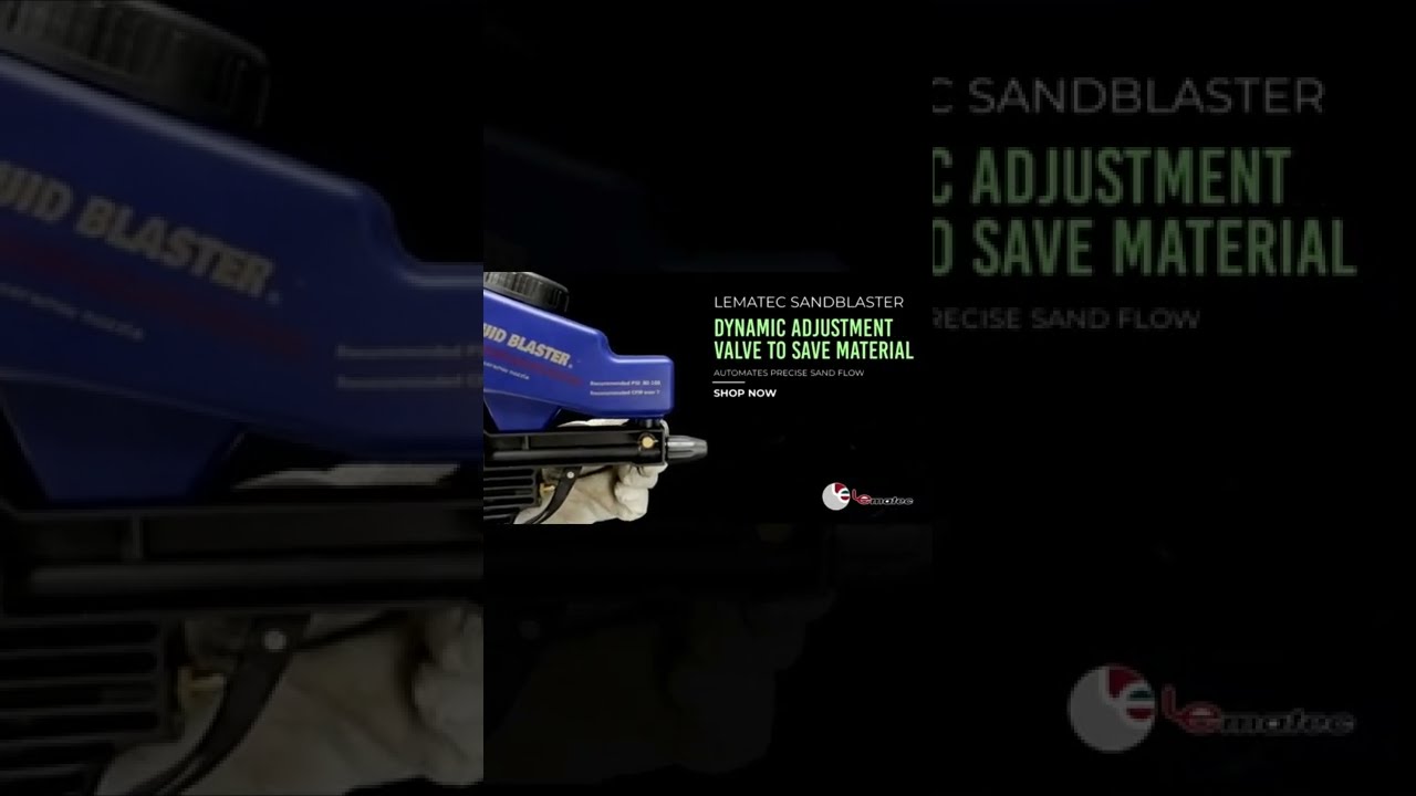 Lematec sandblaster dynamic adjustment valve operation #shortvideo  #lematec  #sandblasting