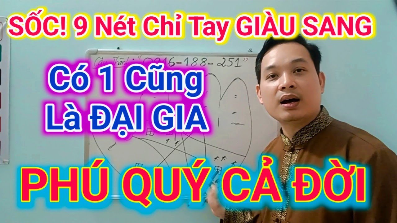 9 Nét Chỉ Tay Quý Hiếm_ GIÀU SANG PHÚ QUÝ, Quý Nhân Phù Trợ Suốt Đời/ Cậu Thành Tử Vi (0916.188.251)