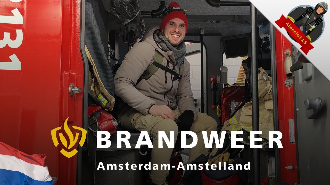 Visita ai VIGILI DEL FUOCO di Amsterdam - Olanda BRANDWEER