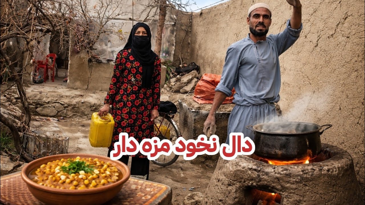 دال نخود وطنی 🔥 نان از تنور، غذا از دیگ گِلی | زندگی واقعی قریه