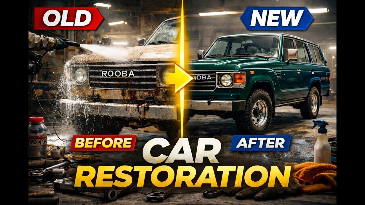 ROOBA ASMR | Full Car Repairing from Start to Finish (No Talking)(RESTOREFLOW)