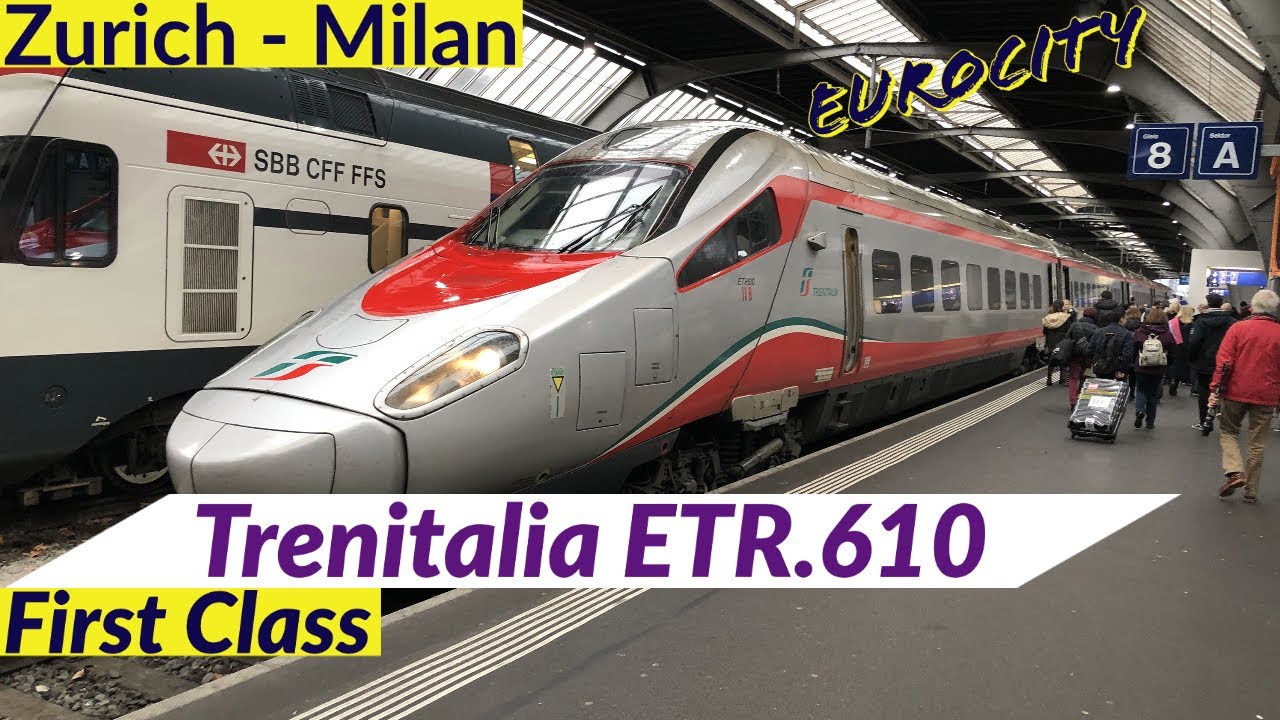 Eurocity ETR.610 компании Trenitalia | Первый класс из Цюриха Hbf в Милан Centrale