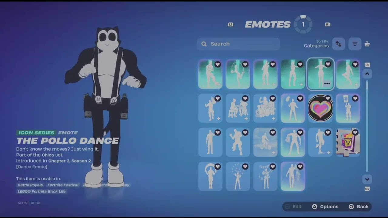 All Icon Emotes I own with Toon Meowscles