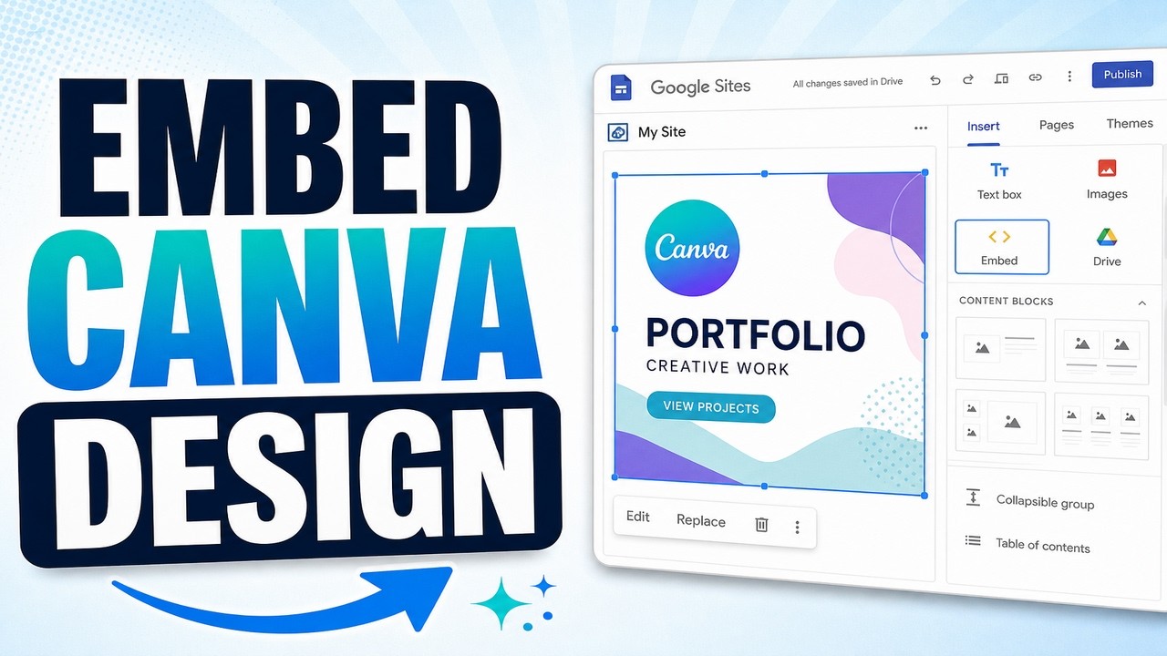 How To Embed Canva Design in Google Sites (Quick & Easy)