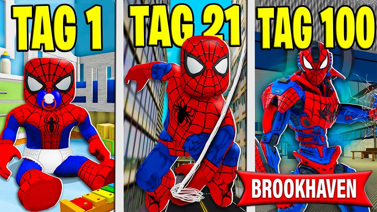 100 TAGE als SPIDERMAN in BROOKHAVEN! (Roblox Brookhaven 🏡RP | Story Deutsch)