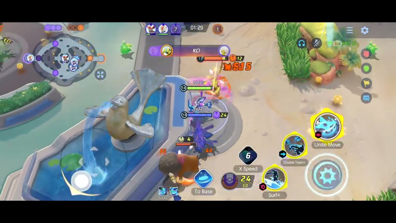 Pokemon Unite! HM45 Greninja team wins Full Fury Battle at Mer stadium! No cool downs in this town!