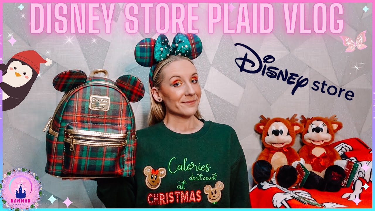 Видеоблог Disney Store Haul: распаковка нового рождественского клетчатого мини-рюкзака Loungefly ...