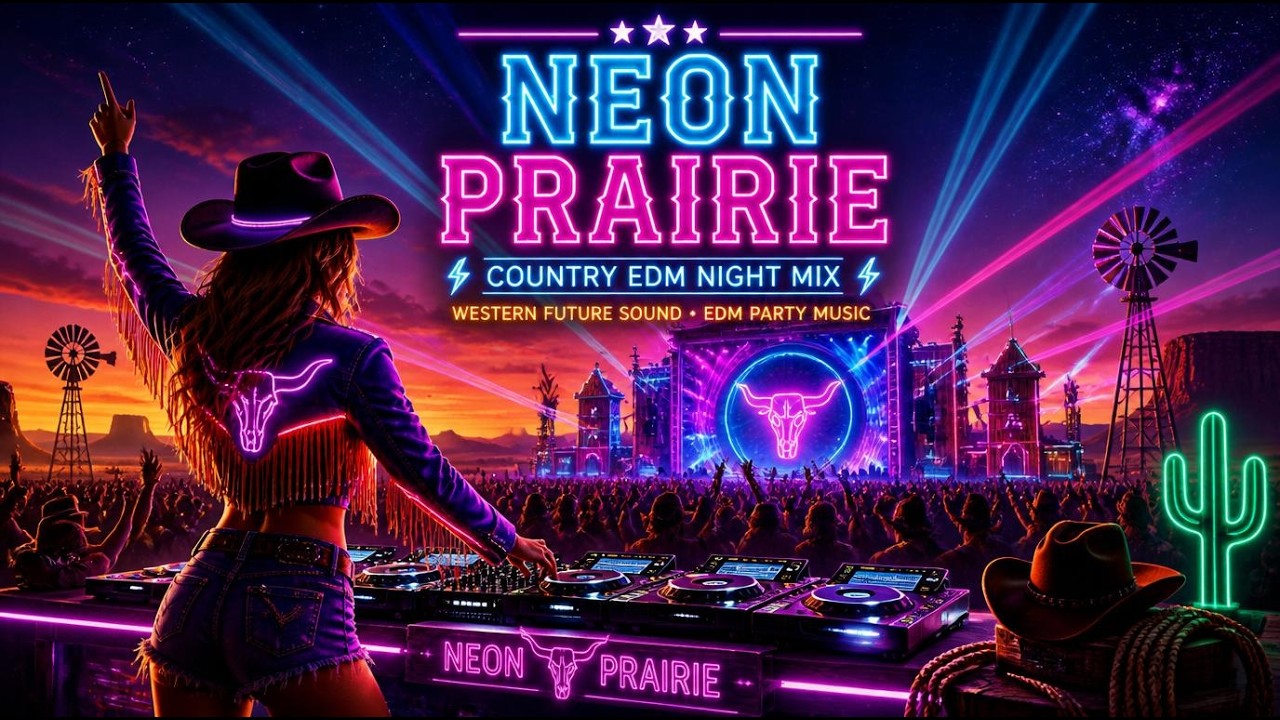 Neon Prairie - Country EDM Night Mix ⚡ | Western Future Sound EDM Party Music
