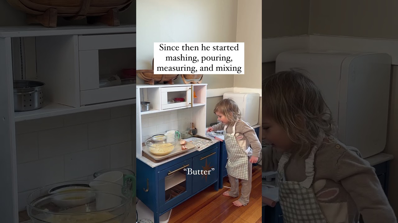 The empowerment of Montessori practical life #montessoriathome #montessoritoddler #cookingwithkids