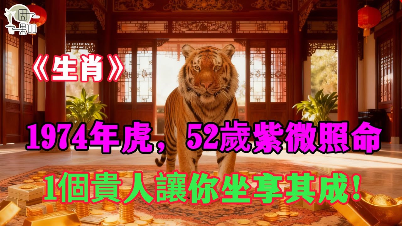 紫微星照命！1974年屬虎人，52歲「天虎降福」！你命中的「1個貴人」竟是他，後半生讓你「坐享其成」！#屬虎 #1974年虎 #生肖虎2026運勢 #貴人 #財運 #命理 #生肖虎 #甲寅虎