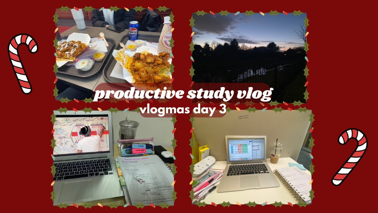 Productive Study Vlog | Vlogmas Day 3 🎄🎁