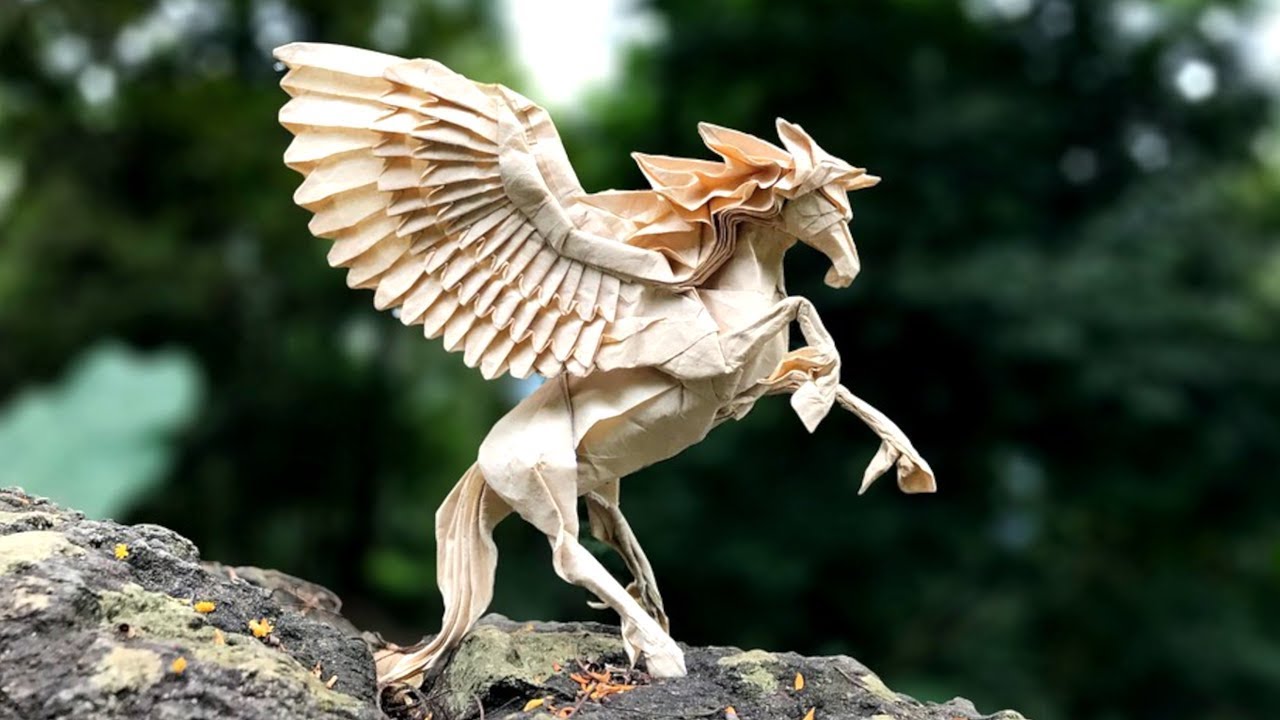 Origami Pegasus B3 (Satoshi Kamiya) Partial Precrease Tutorial