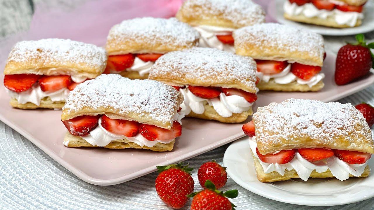 Sfogliatine Panna e Fragole