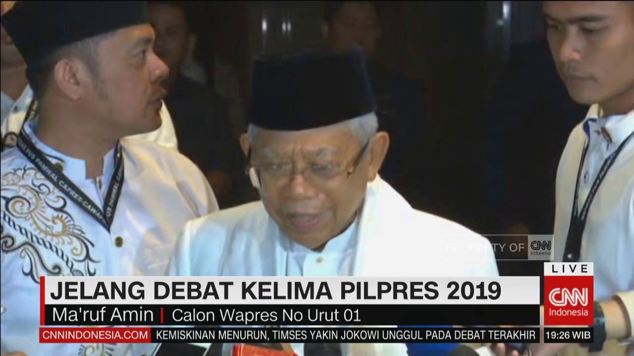 Pernyataan Ma'ruf Amin Jelang Debat Terakhir Capres-Cawapres