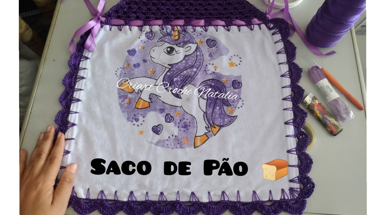 SACO DE PÃO com pano de prato NOVIDADE 1/5😀#panosdepratomeumelhorinvestimento