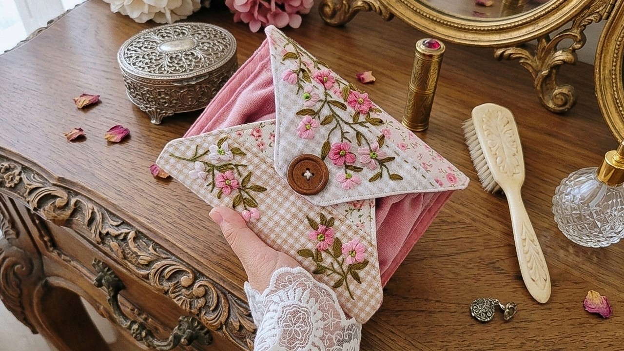 Shabby Chic Multifunction Pouch Tutorial | Elegant Handmade Gift Idea