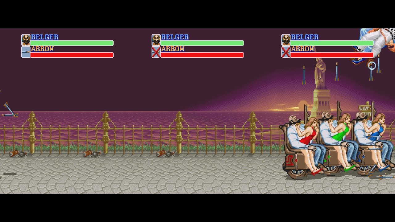 [PC] Final Fight all boss hack edition (one person controls three characters with final boss Belger)