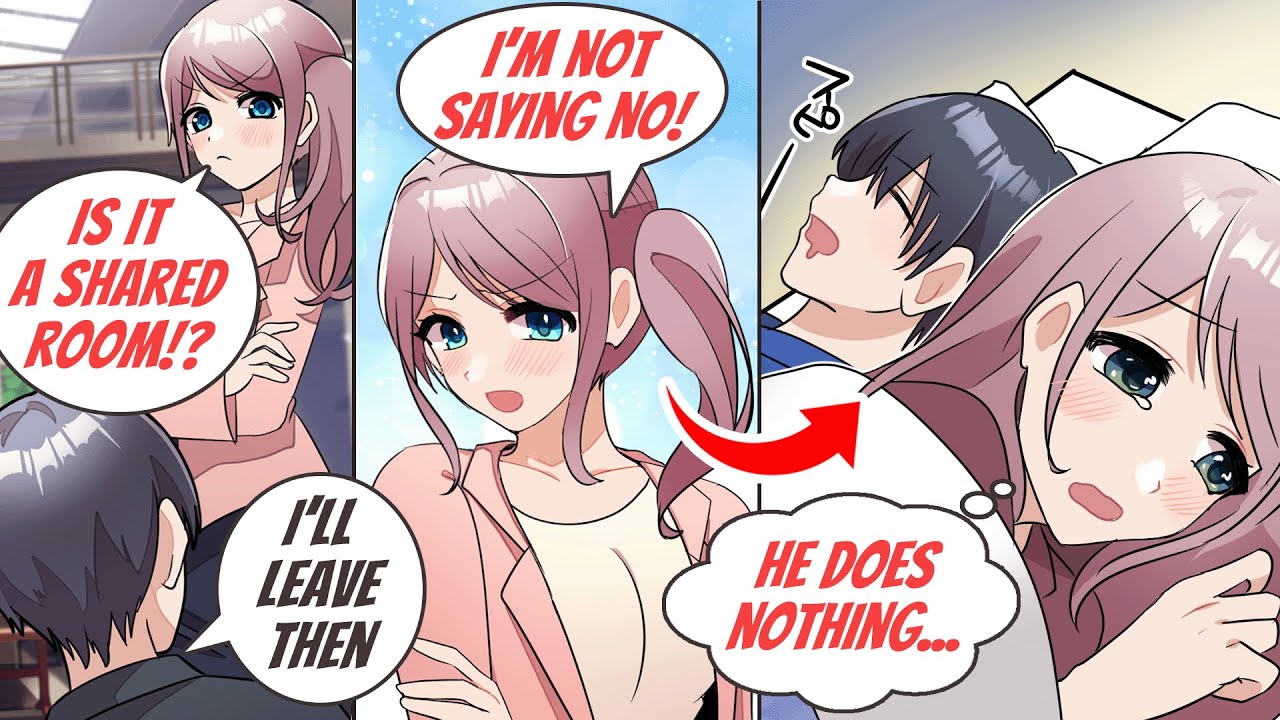 I happened to share a hotel room with Tsundere colleague and she doesn't seem to like it【RomCom】