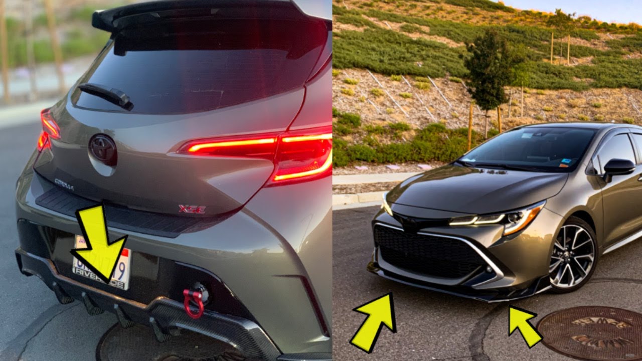 КАК УСТАНОВИТЬ ЗАДНИЙ ДИФФУЗОР И ПЕРЕДНЮЮ НАКЛАДКУ I TOYOTA COROLLA HATCHBACK 2019 2020 2021 2022