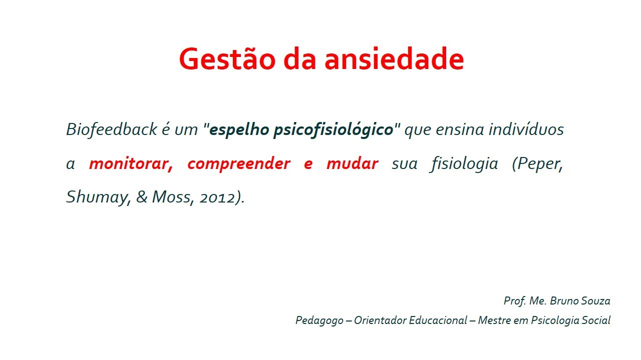 GEST&Atilde;O DA ANSIEDADE - PALESTRA 01
