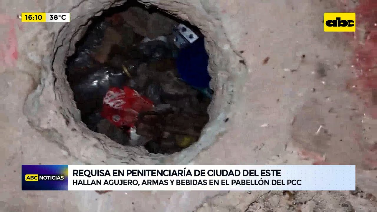 Hallan agujero en celda del PCC durante requisa en Penitenciaría de Ciudad del Este