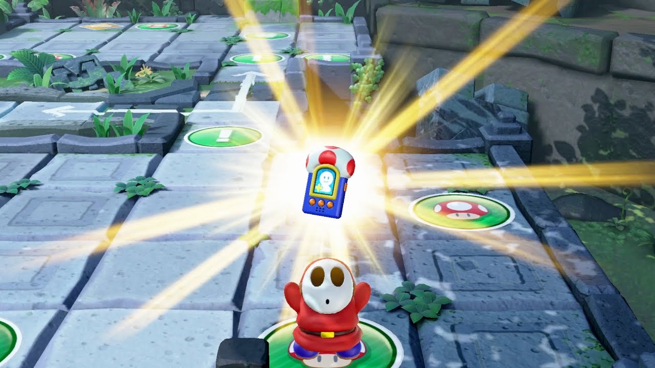 Super Mario Party Partner Party #1421 Domino Ruins Treasure Hunt Mario & Peach vs Shy Guy & Goomba