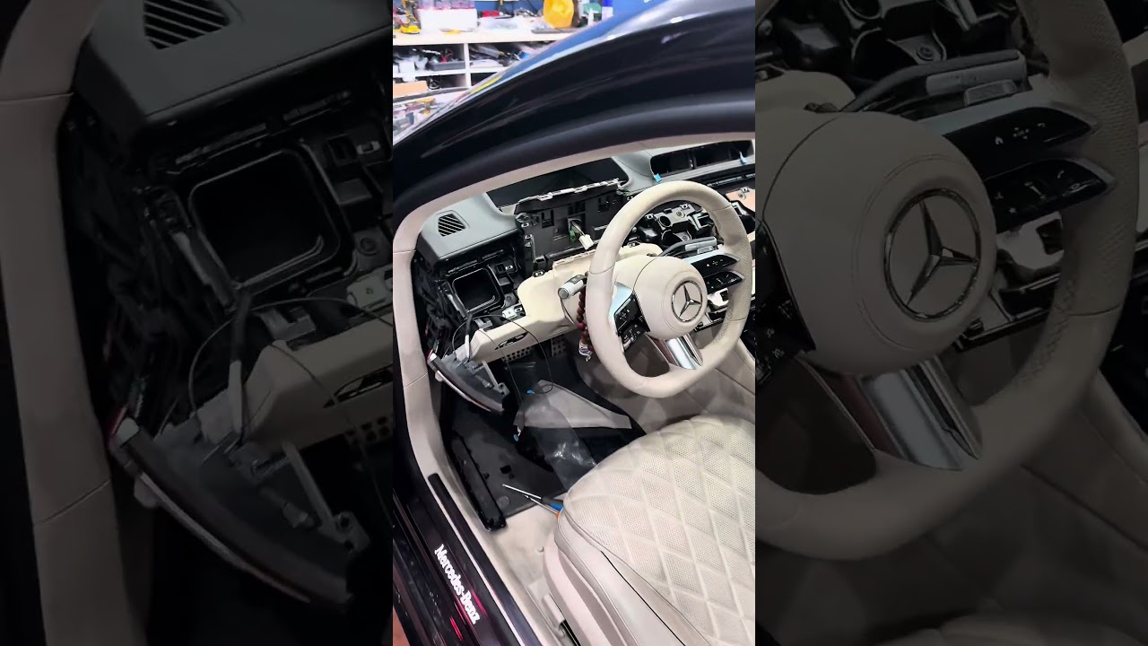Agaugare lumini ambientale Mercedes S Class W223 an 2024 in garajul WAR Auto Navi