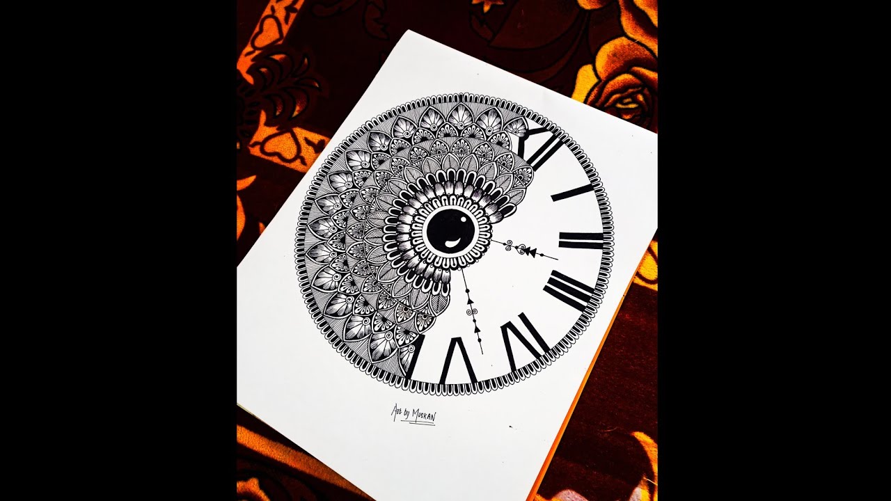 Clock Mandala Art for beginners/ Easy Mandala Art for beginners