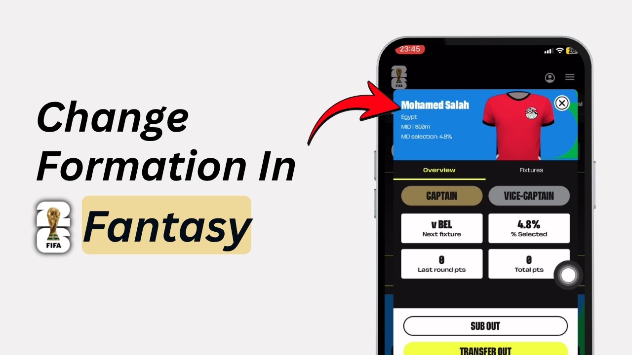 How to Change Formation in FIFA World Cup Fantasy | FIFA Fantasy Team Setup Guide