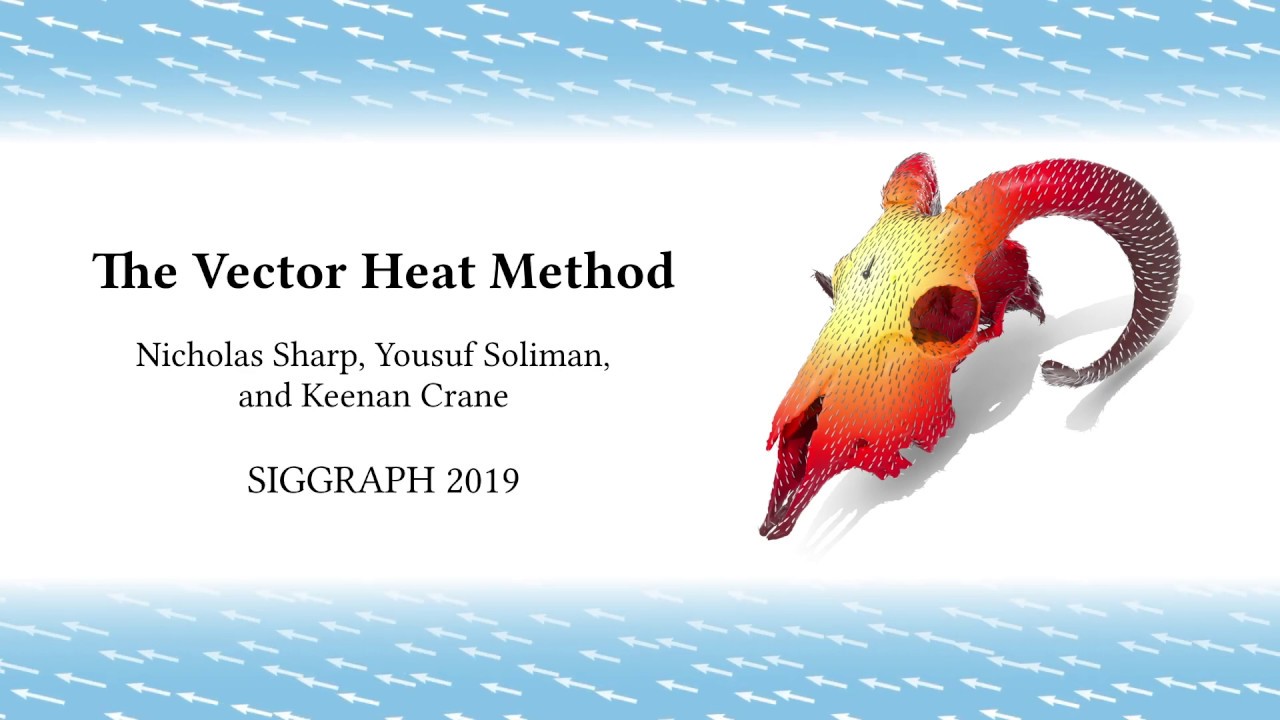 The Vector Heat Method - SIGGRAPH 2019