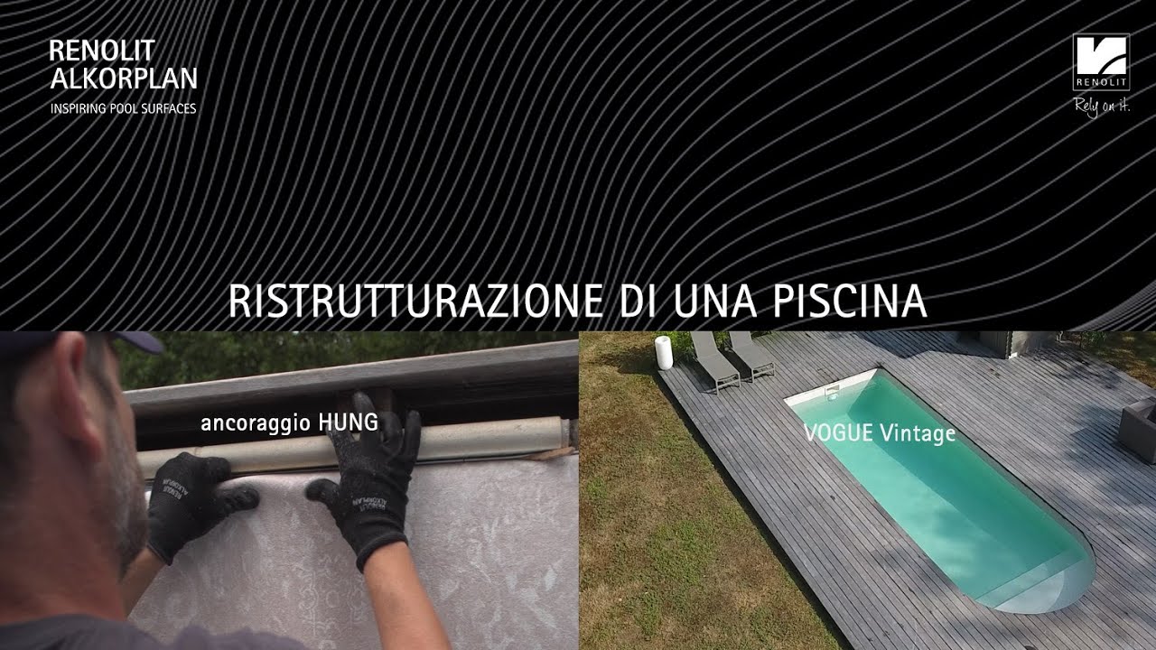 Ristrutturazione di una piscina con sistema di ancoraggio HUNG