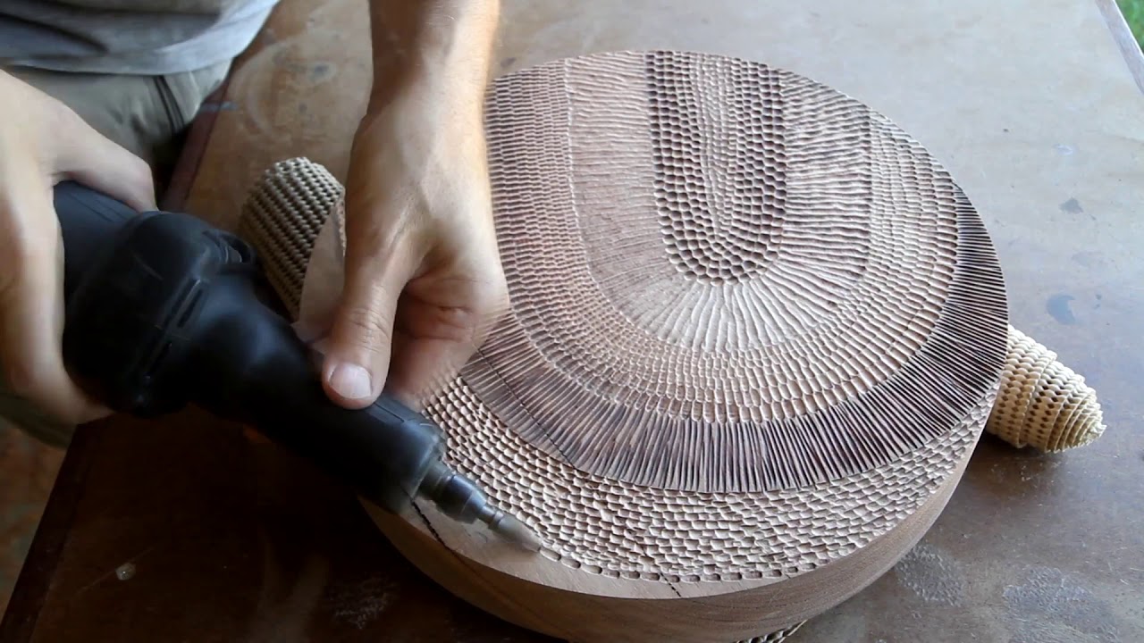 Texturing With Carbide Bits Demo - Woodworking
