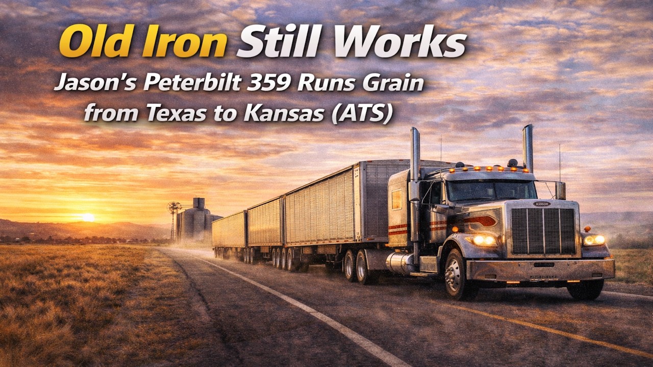 Old Iron Still Works | Jason’s Peterbilt 359 Runs Grain from Texas to Kansas (ATS)