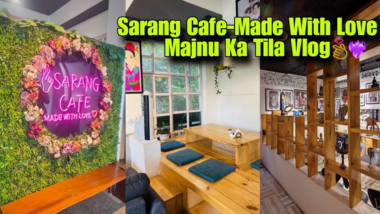 Sarang Rooftop Cafe Majnu Ka Tila Vlog | Honest Review Of Sarang Rooftop Cafe MKT | Korean Cafe Vlog