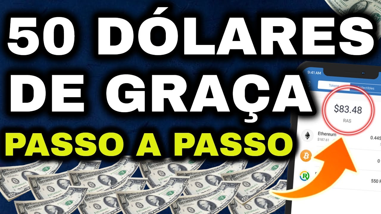 GANHE USD $50 D&Oacute;LARES DE GRA&Ccedil;A ( 50 MIL TOKENS GR&Aacute;TIS ) Como ganhar dinheiro na internet