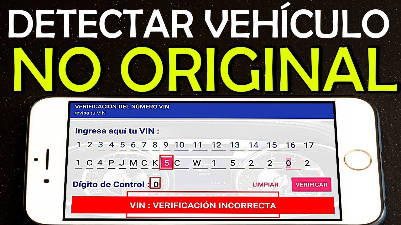 ¿Cómo saber si el número VIN de un auto es original?【VIN NUMBER CHECK APU】⇒ CHECK DIGIT