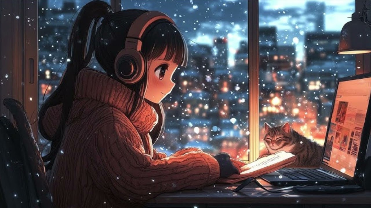 Cozy Winter Study Lofi | Snowy Night Focus Beats
