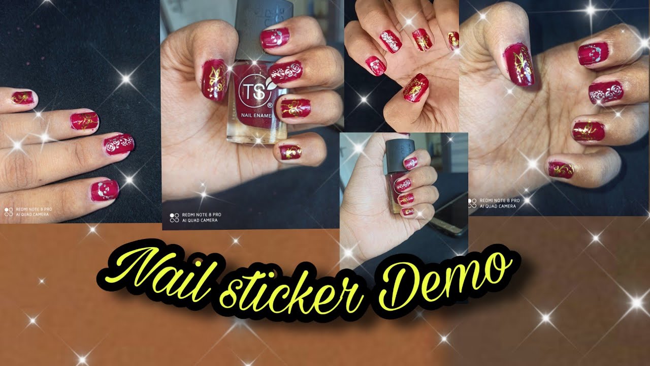 || How to use nail polish stickers|Demo/from Amazon/Nail stickers #shorts