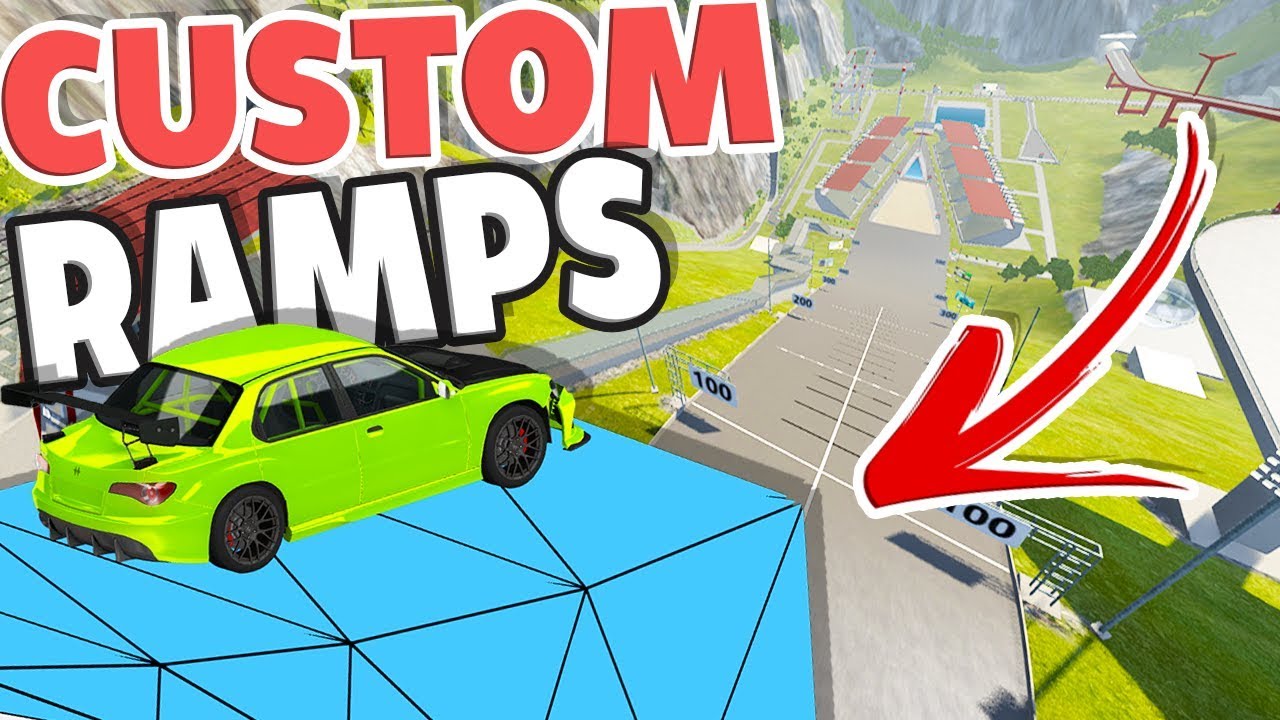 MAKE YOUR OWN RAMP! WORLD FIRST ADJUSTABLE RAMP IN BEAMNG! - BeamNG Drive Adjustable Ramp Mod