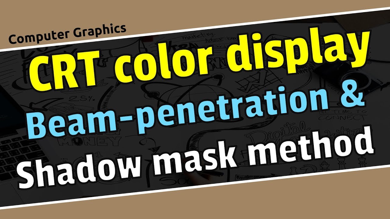 CRT color display \ beam-penetration & shadow-mask method in computer graphics in Bangla.