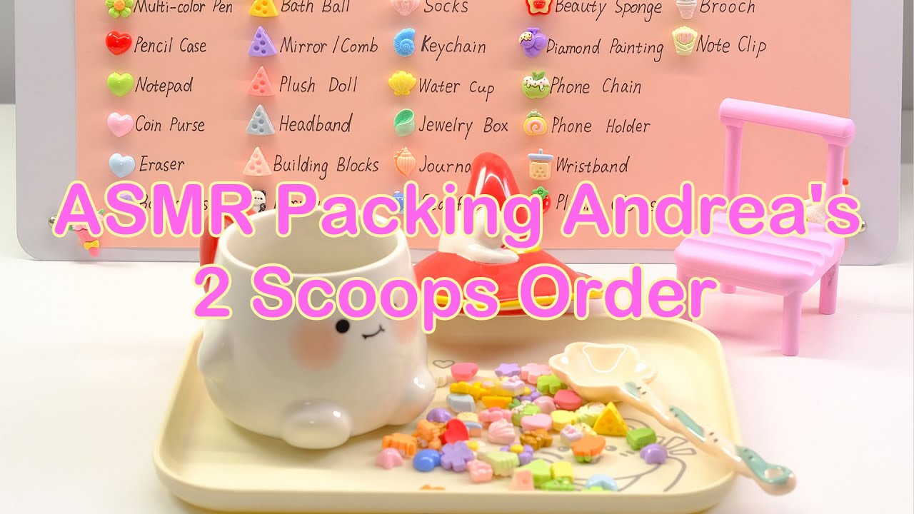 【Litebord Lucky Scoops】ASMR Упаковка. Заказ 2 порций мороженого от Андреа (обновленная версия).