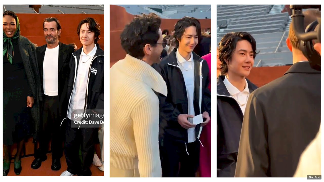 Wang Yibo smiled brightly and was super handsome at the Lacoste show next to the CEO of Lacoste