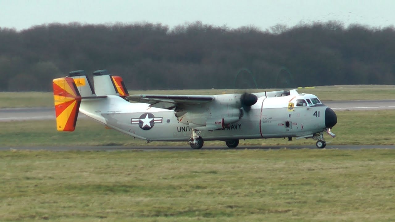 London Stansted Airport, Northrop Grumman C-2A Greyhound, March 2015