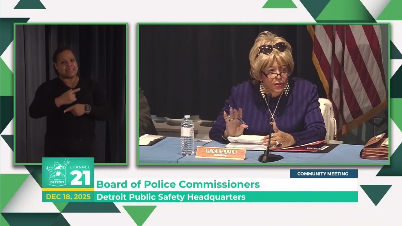 Detroit Board of Police Commissioners Meeting: December 18, 2025
