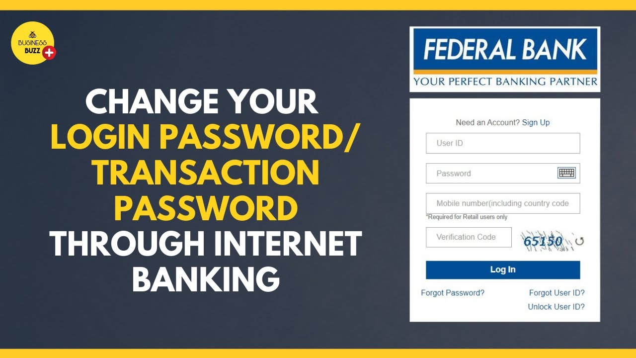 How to Change Internet Login Password and Transaction Password of Federal Bank Account in Malayalam
