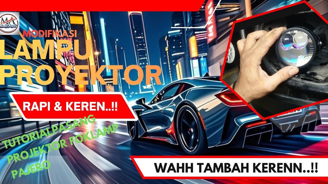 PasangLampu proyektor Pajero.. terang banget.!!